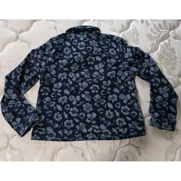 Quacker‎ Factory Floralicious Snap Front Jacket 681255 Medium - Picture 13 of 16